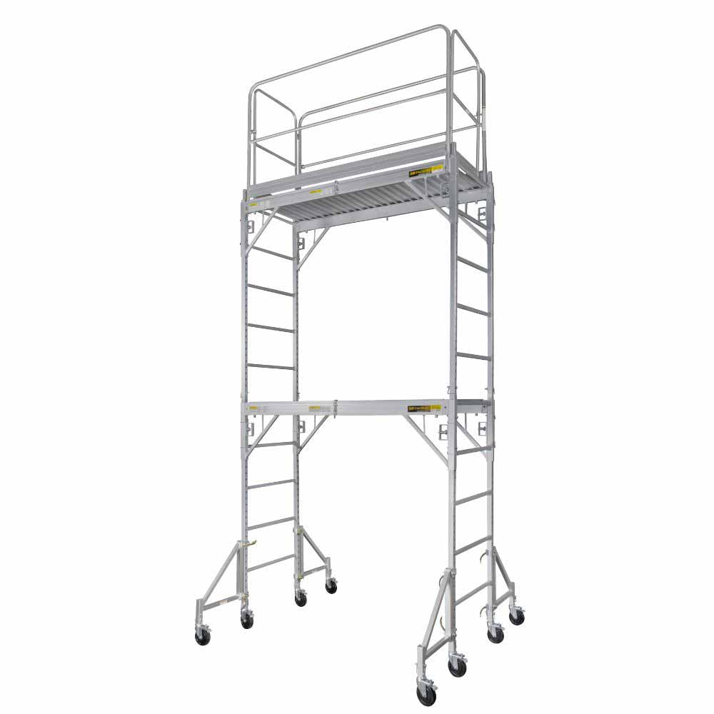 Metal Tech I-CAISC Alu Series 6' Baker - 6' Utility Aluminum Scaffold with 5" Casters - 4