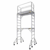 Metal Tech I-CAISC Alu Series 6' Baker - 6' Utility Aluminum Scaffold with 5" Casters - 4