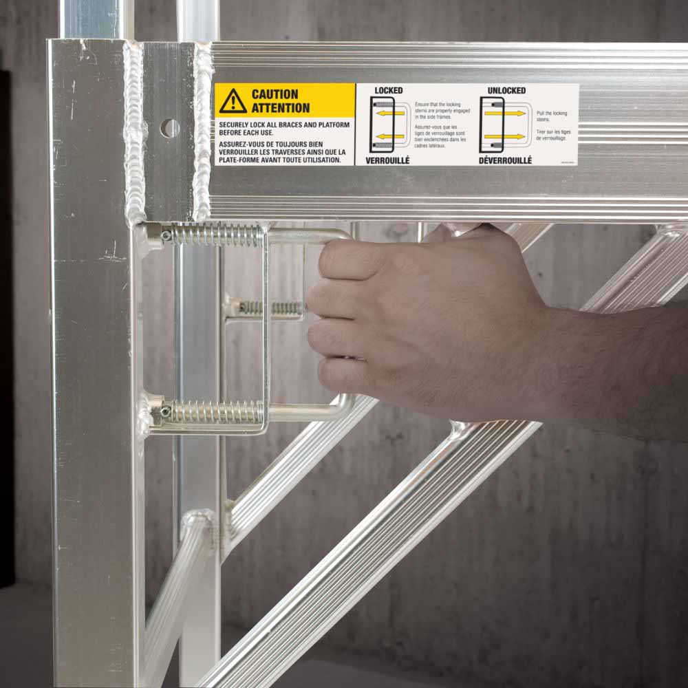 Metal Tech I-CAISC Alu Series 6' Baker - 6' Utility Aluminum Scaffold with 5" Casters - 10