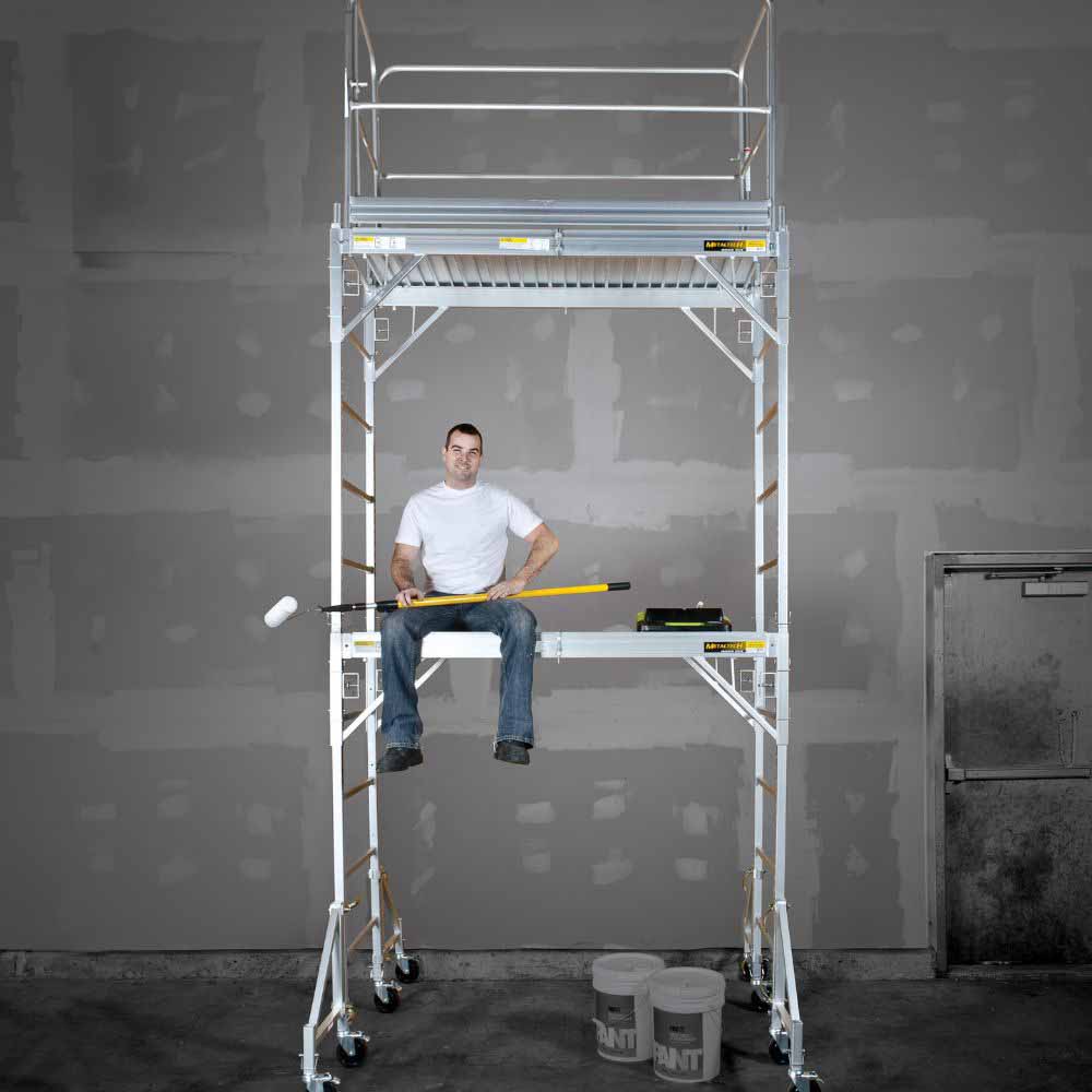 Metal Tech I-CAISC Alu Series 6' Baker - 6' Utility Aluminum Scaffold with 5" Casters - 11