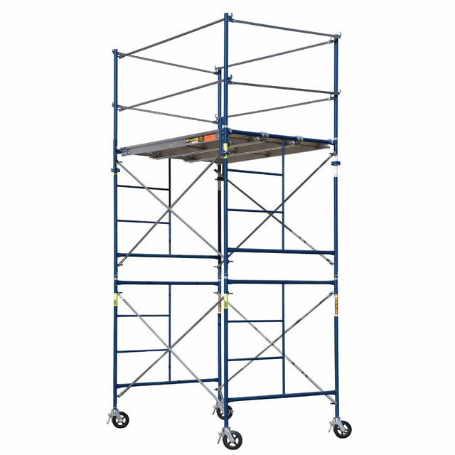 Metal Tech M-MRT5710-A 7' x 5' x 10' 2-Story Saferstack Scaffolding with 8" Casters