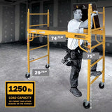 MetalTech I-CISCH1 6 ft Steel Bakers Scaffold with Anti-Slip Trap Door Deck - 2