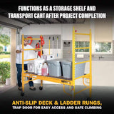 MetalTech I-CISCH1 6 ft Steel Bakers Scaffold with Anti-Slip Trap Door Deck - 5