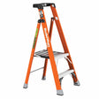 Metal Tech E-PSFB2T1A 2' Safespace Platform Fiberglass Step Ladder