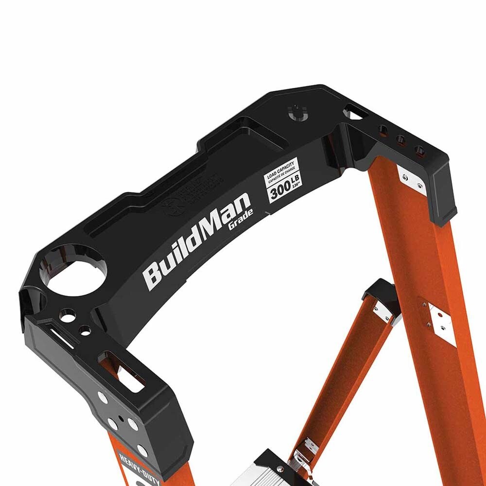 Metal Tech E-PSFB2T1A 2' Safespace Platform Fiberglass Step Ladder - 4