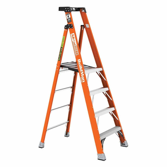 Metal Tech E-PSFB4T1A 4' Safespace Platform Fiberglass Step Ladder