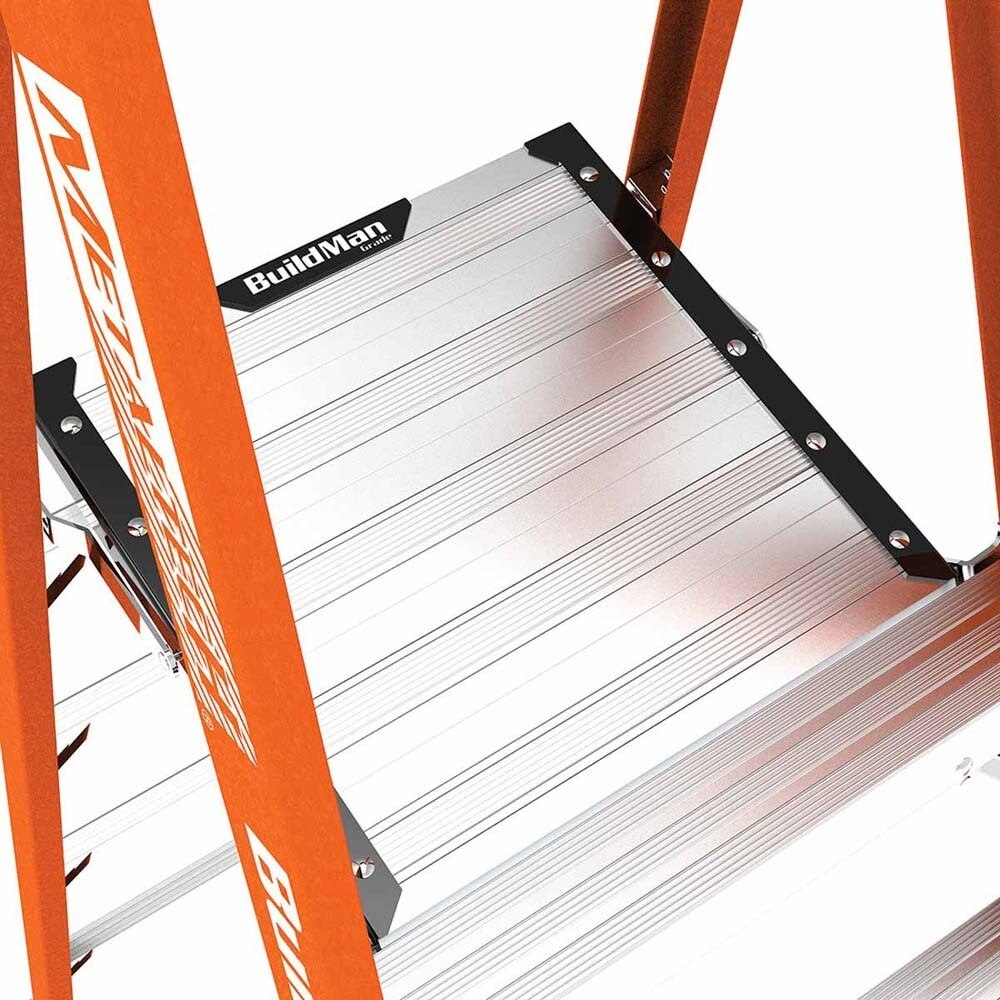 Metal Tech E-PSFB4T1A 4' Safespace Platform Fiberglass Step Ladder - 3