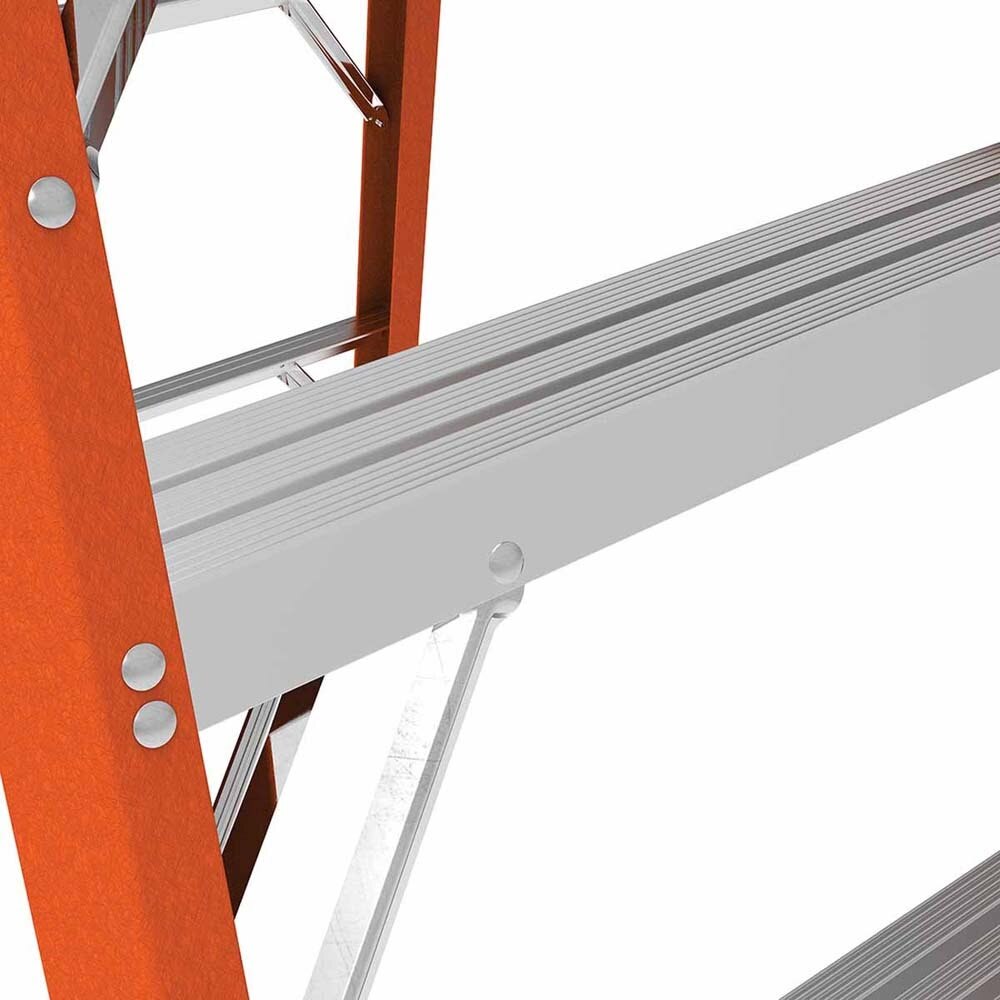 Metal Tech E-PSFB4T1A 4' Safespace Platform Fiberglass Step Ladder - 5