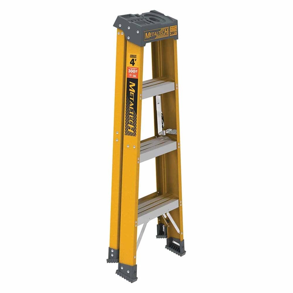 Metal Tech E-SLFB4T1A 4' Fiberglass Step Ladder 300 LB - 2