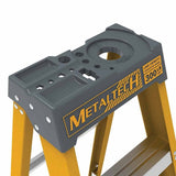 Metal Tech E-SLFB4T1A 4' Fiberglass Step Ladder 300 LB - 3