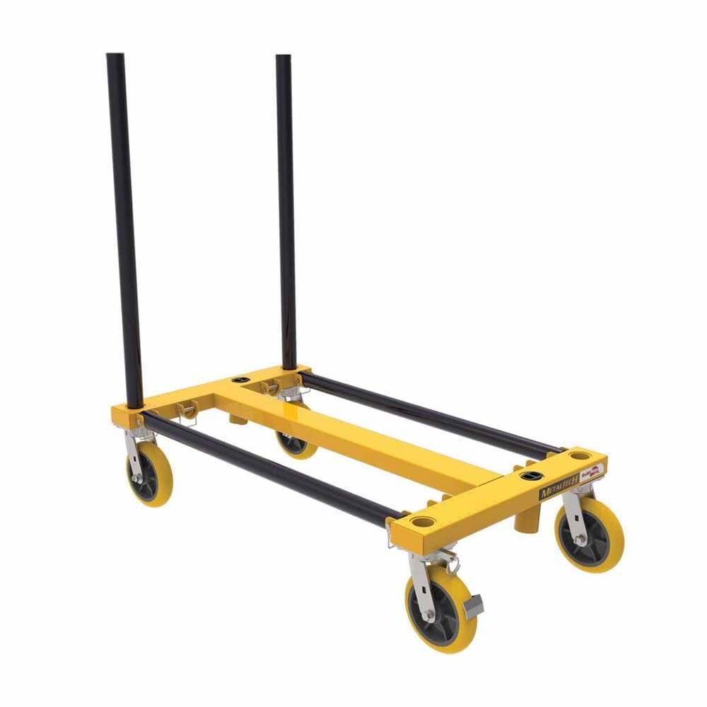 Metal Tech I-BMDHER31YGRPRK KIT OF ONE WALL HAULER H SERIE DRYWALL CART WITH TWO PIPE RACKS - 3