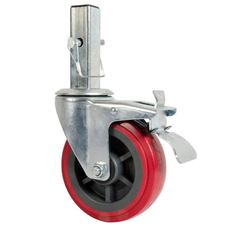 Metaltech I-C1CAS6DW 6" Caster with Square Stem Yellow and Grey with Locking Pin