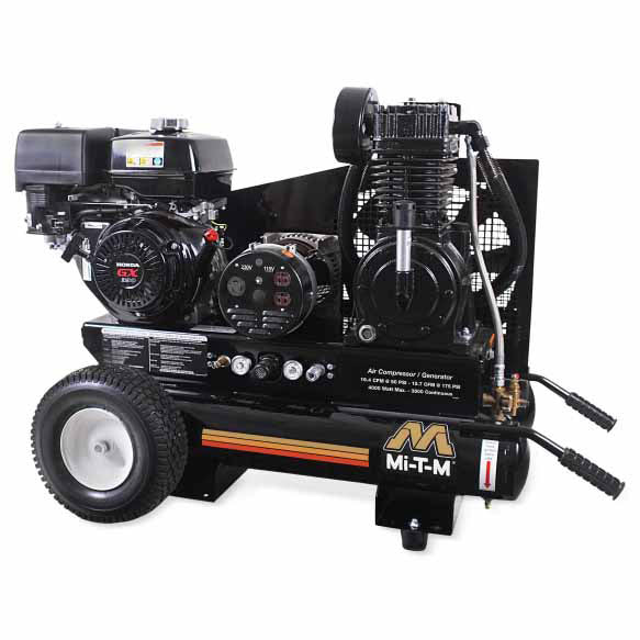 Mi-T-M AG2-PM14-08M1 8-Gallon Two Stage Gasoline Air Compressor/Generator Combination