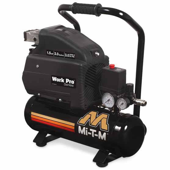 Mi-T-M AM1-HE15-03M Work Pro Series 3-Gallon Single Stage Electric Air Compressor