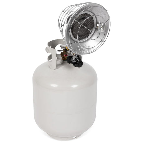 Mi-T-M MH-0015-IM11 Up to 15,000 BTU Propane Top of Tank Heat Output 3 Heat Settings Up to 43 Hours Run Time Requires 20-lb. Cylinder (not included)