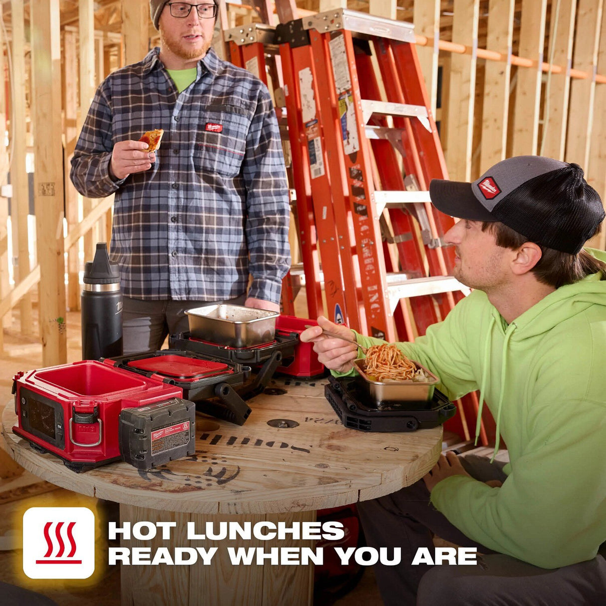 Milwaukee 0811-20 M18 Jobsite Lunch Warmer with Stainless Steel Containers (2 Containers) - 5