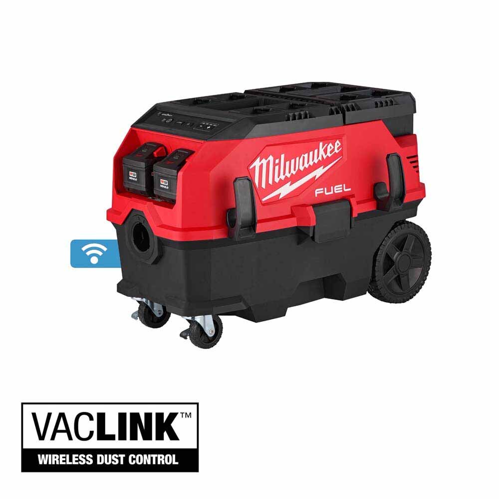 Milwaukee 0888-22HD M18 FUEL 9 Gallon Dual Battery Dust Extractor Kit with PACKOUT Compatibility - 3