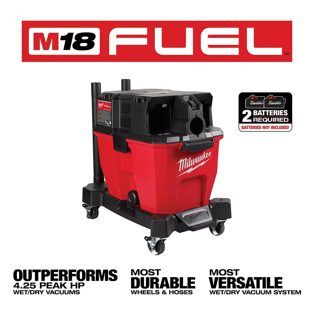 Milwaukee 0920-80 M18 FUEL 9 Gallon Dual-Battery Wet/Dry Vacuum, Bare Tool (Reconditioned) - 3