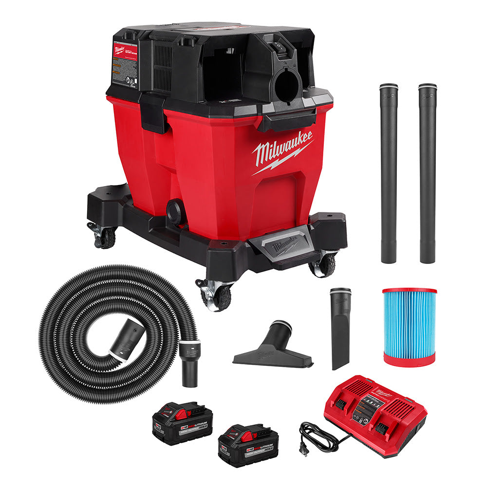 Milwaukee 0920-22HD M18 FUEL 9-Gallon Dual-Battery Wet/Dry Vacuum Kit