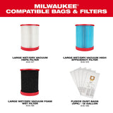 Milwaukee 0930-22HD M18 FUEL 12-Gallon Dual-Battery Wet/Dry Vacuum Kit - 11