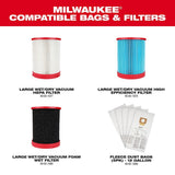 Milwaukee 0930-22HD M18 FUEL 12-Gallon Dual-Battery Wet/Dry Vacuum Kit - 11