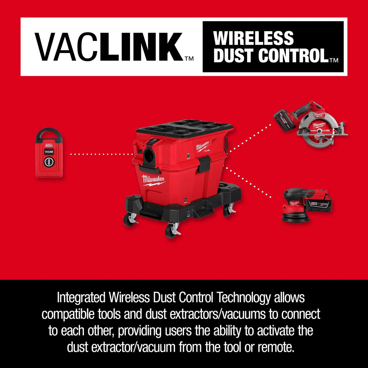 Milwaukee 0952-20 VACLINK Wireless Dust Control Remote - 3