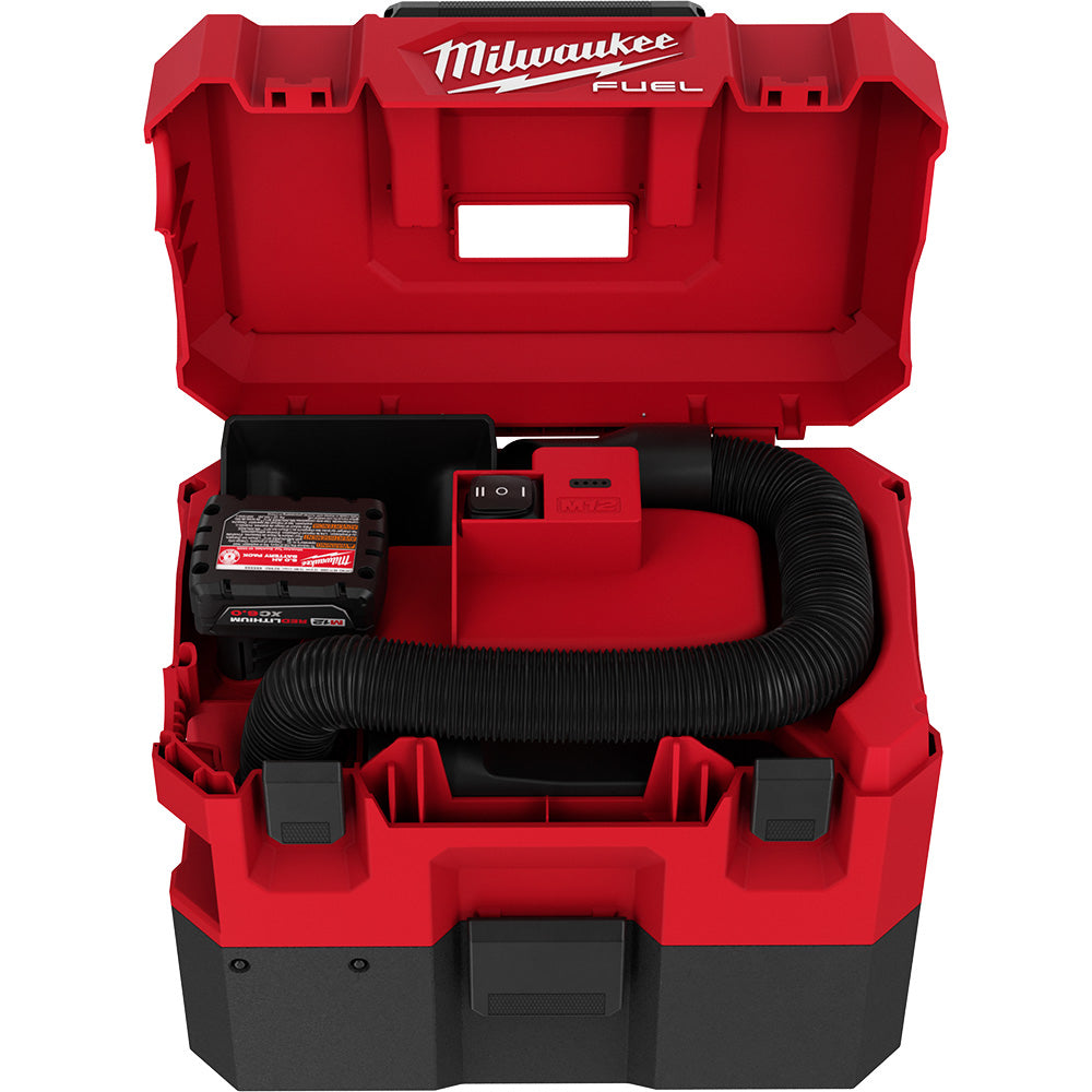 Milwaukee  0960-21 M12 FUEL 1.6 Gallon Wet/Dry Vacuum Kit - 6