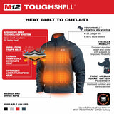 Milwaukee 204BL-21 M12 Heated ToughShell™ Jacket Kit (Navy Blue) - 11