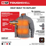 Milwaukee 204G-21 M12 Heated ToughShell™ Jacket Kit (Gray) - 12