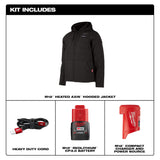 Milwaukee 205B-21 M12 Heated AXIS Hooded Jacket Kit Black - 6