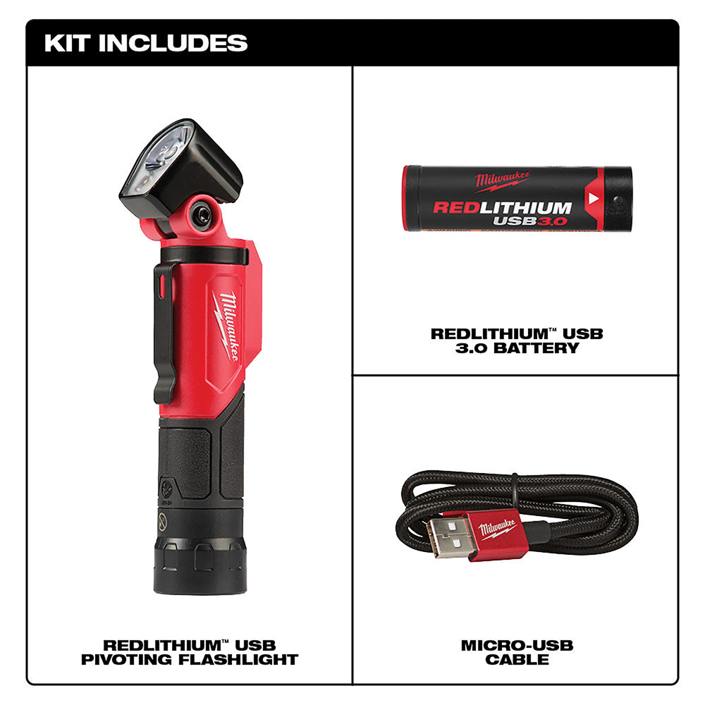 Milwaukee 2113-21 USB Rechargeable Pivoting Flashlight - 2