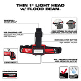 Milwaukee 2115-21 REDLITHIUM USB Rechargeable Low-Profile Hard Hat / Headlamp 600 Lumens - 3