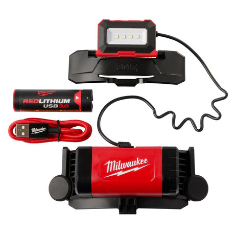 Milwaukee 2118-21 REDLITHIUM USB Rechargeable BOLT Hard Hat / Helmet Headlamp 600 Lumens