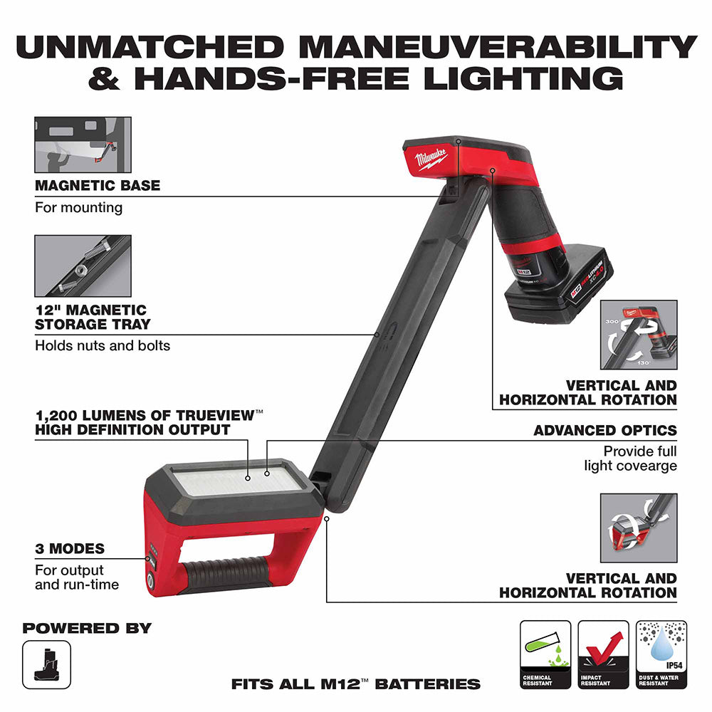 Milwaukee 2126-21XC Underbody Light Kit - 4