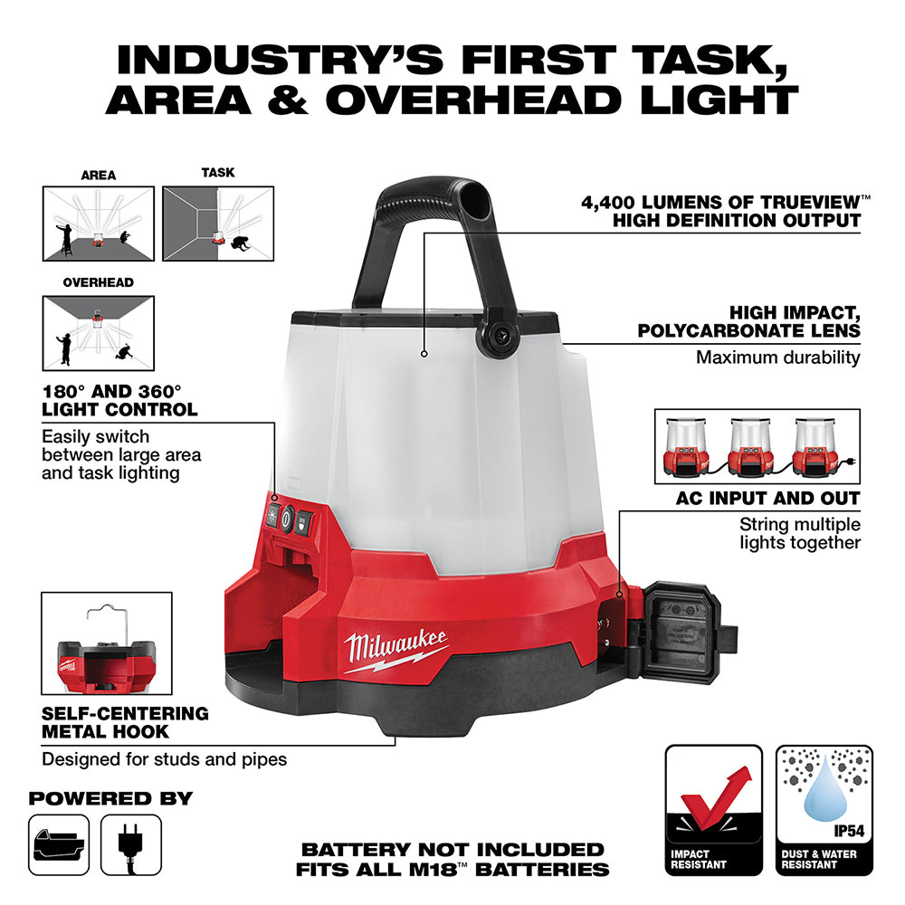 Milwaukee 2145-20 M18 RADIUS LED Compact Site Light  - 4