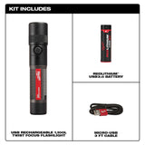 Milwaukee 2161-21 USB RECHARGEABLE 1100L TWIST FOCUS FLASHLIGHT - 2