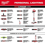 Milwaukee 2162-21 REDLITHIUM USB 2,000 Lumen Slide Focus Flashlight - 7