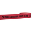 Empire Level 22-126 3" X 1000' Red Stretch Non-Detectable Tape "Electric Line Buried Below"