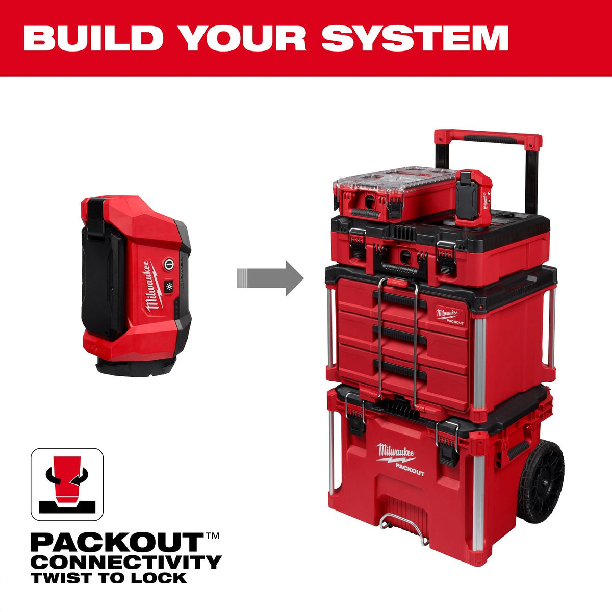 Milwaukee 2350-20 M12 ROVER Multi-Directional Flood Light with PACKOUT Compatibility - 10