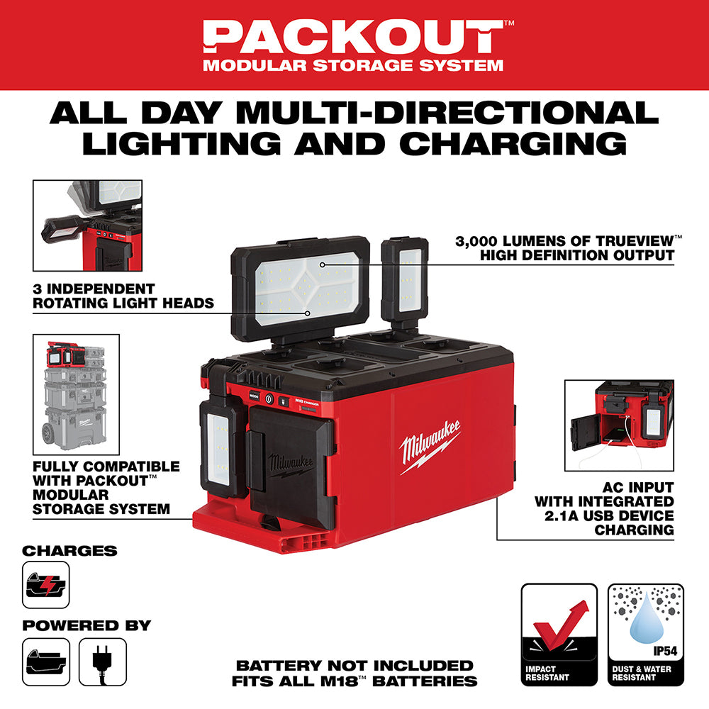 Milwaukee 2357-20 M18™ PACKOUT™ Light/Charger - 2