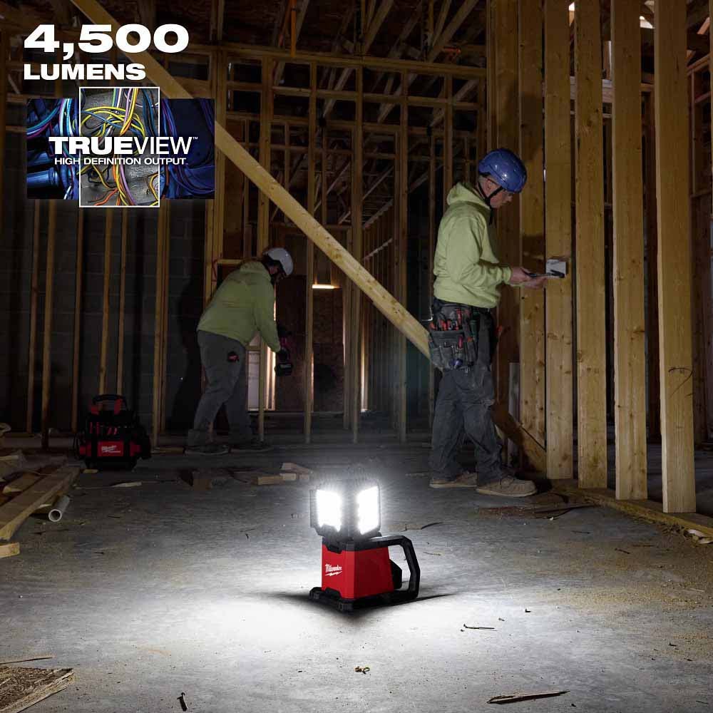 Milwaukee 2368-20 M18 ROVER Dual Power Triple-Panel Flood & Area Light - 4