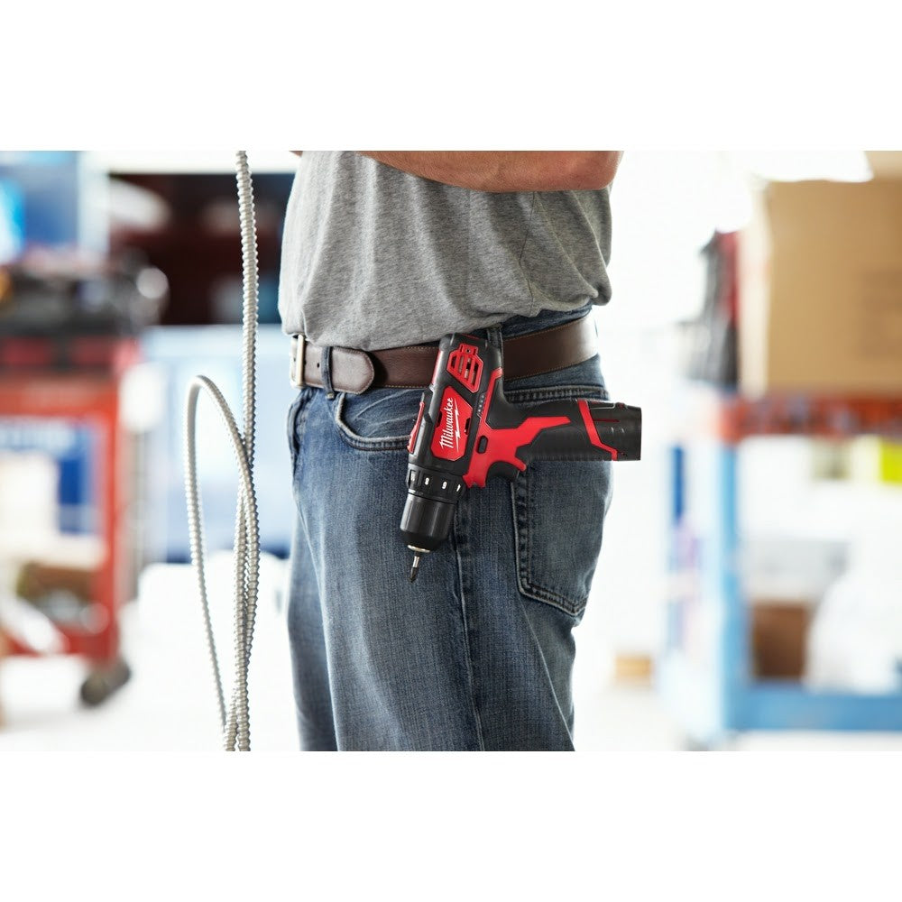 Milwaukee 2407-22 M12 3/8" Cordless Drill Driver Kit with Charger and Carrying Case (2 Batteries) - 6