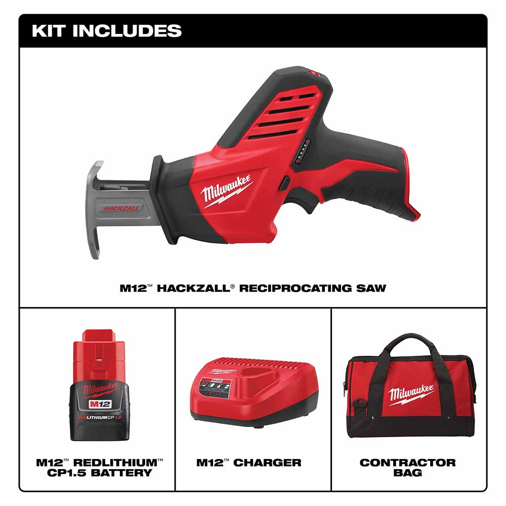 Milwaukee 2420-21 M12 12-Volt Hackzall Saw Kit - 2