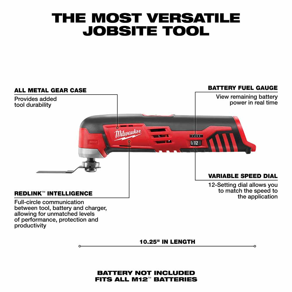 Milwaukee 2426-20 M12 Lithium-Ion Multi-Tool (Bare) - 3