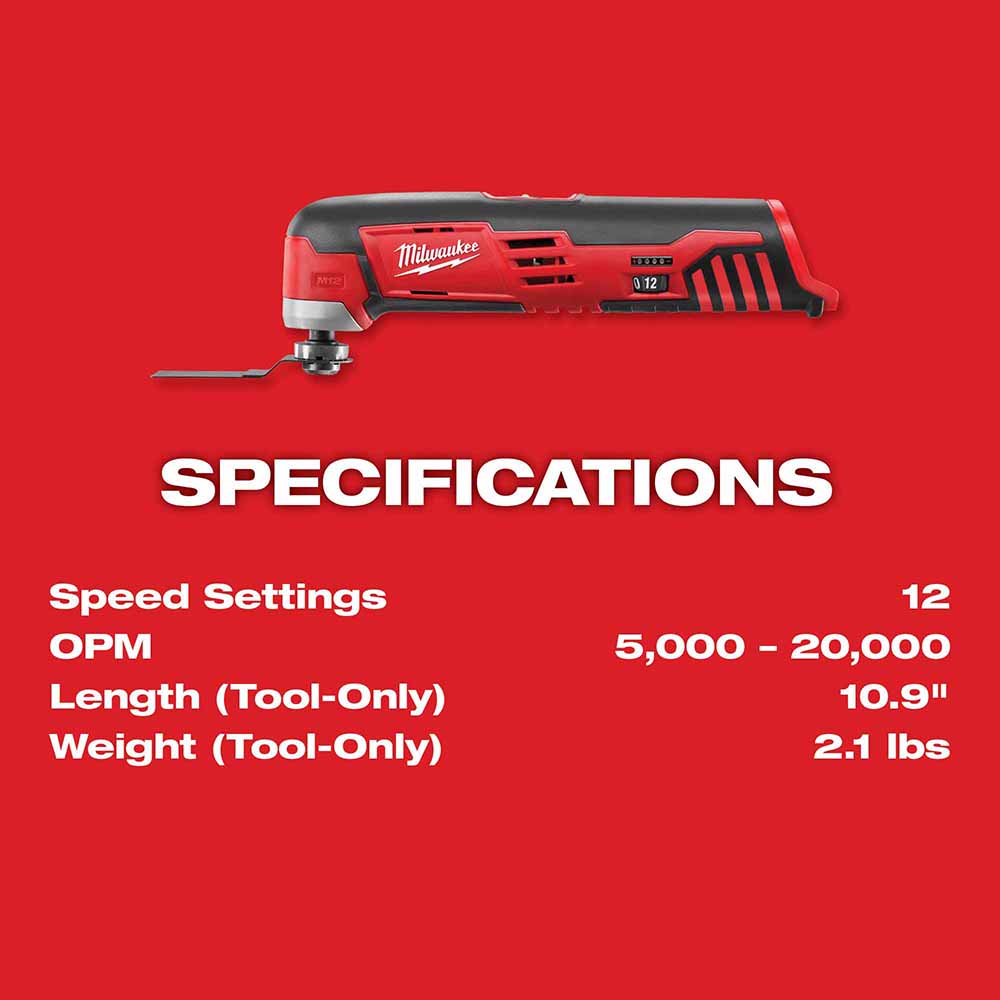 Milwaukee 2426-20 M12 Lithium-Ion Multi-Tool (Bare) - 4