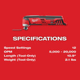 Milwaukee 2426-20 M12 Lithium-Ion Multi-Tool (Bare) - 4