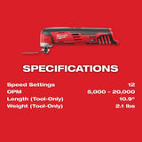 Milwaukee 2426-20 M12 Lithium-Ion Multi-Tool (Bare) - 4