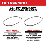 Milwaukee 2429-21XC M12™ Sub-Compact Band Saw Kit - 11