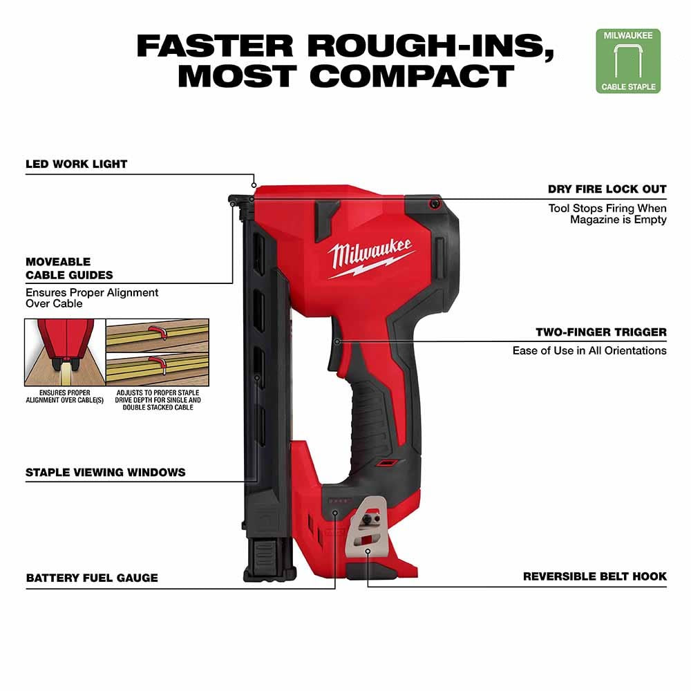 Milwaukee 2448-80 M12 Cable Stapler (Reconditioned) - 3