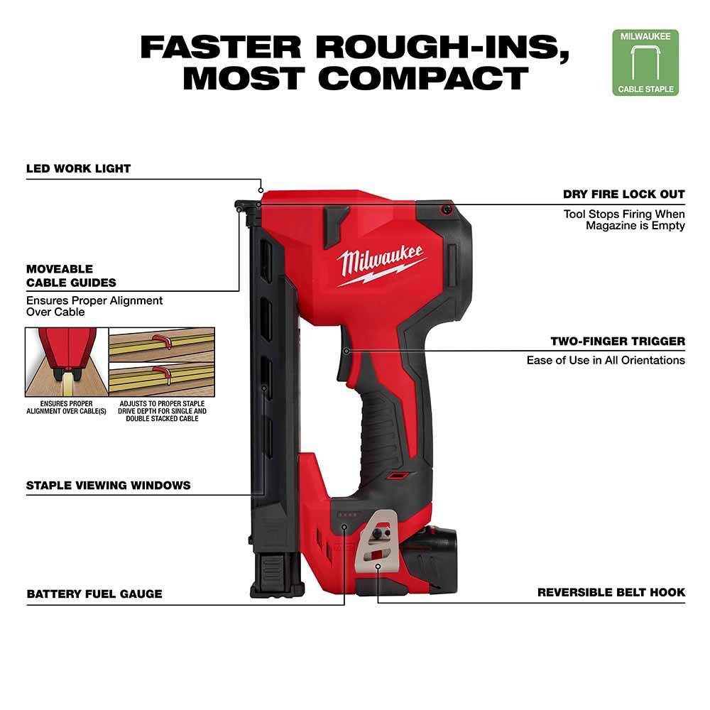 Milwaukee 2448-21 M12 Cable Stapler Kit - 4